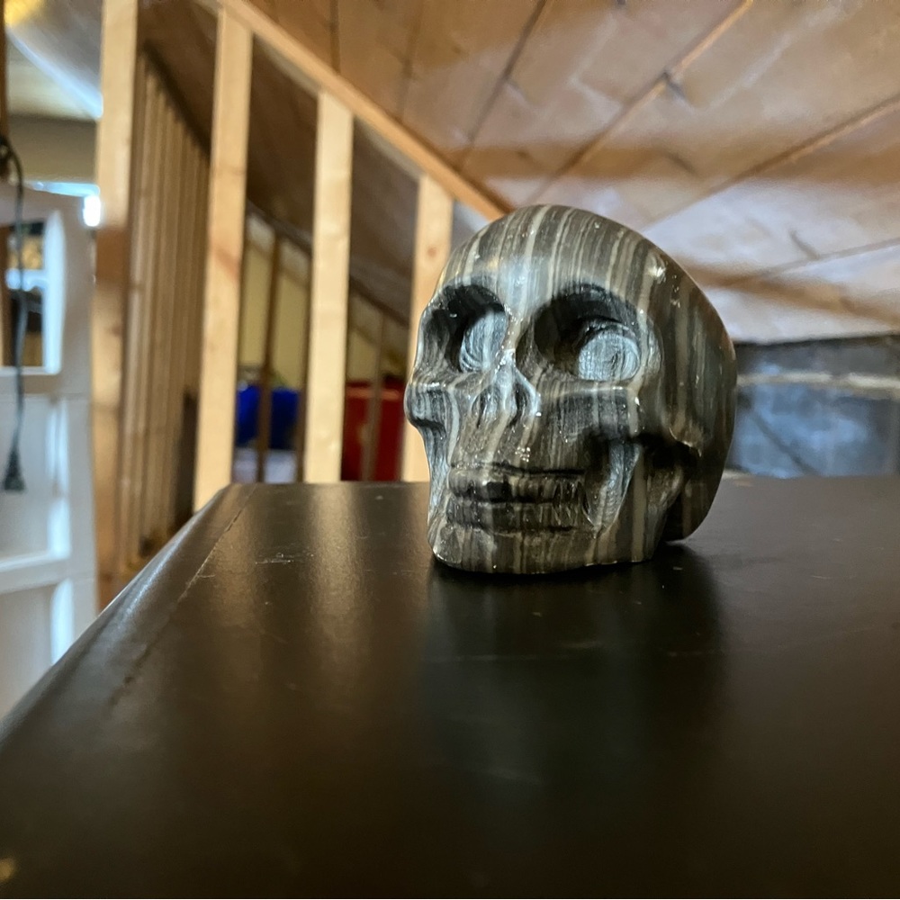 Tigers eye crystal skull